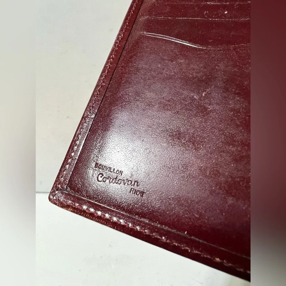 Cordovan Hide Renwick BiFold Wallet Card Holder Bi-Fold Made in Canada 7x4”